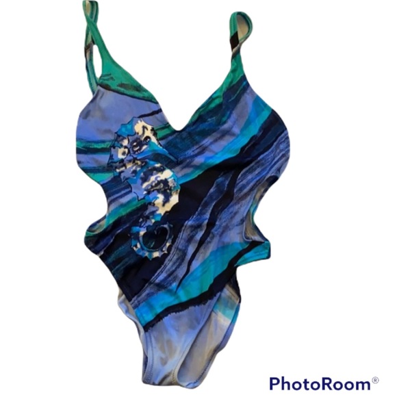 RARE 90s DU LOREN PLUNGING DEEP CUTOUT SEXY ONE PIECE SWIMSUIT ⭐️⭐️⭐️⭐️⭐️ - Picture 7 of 13